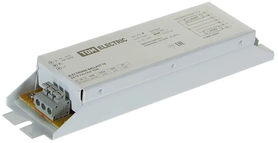 Электронный балласт TDM ELECTRIC для люминесцентных ламп 2×36 Вт 14389580