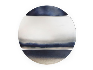 Круглое стеклянное зеркало со встроенным настенным освещением