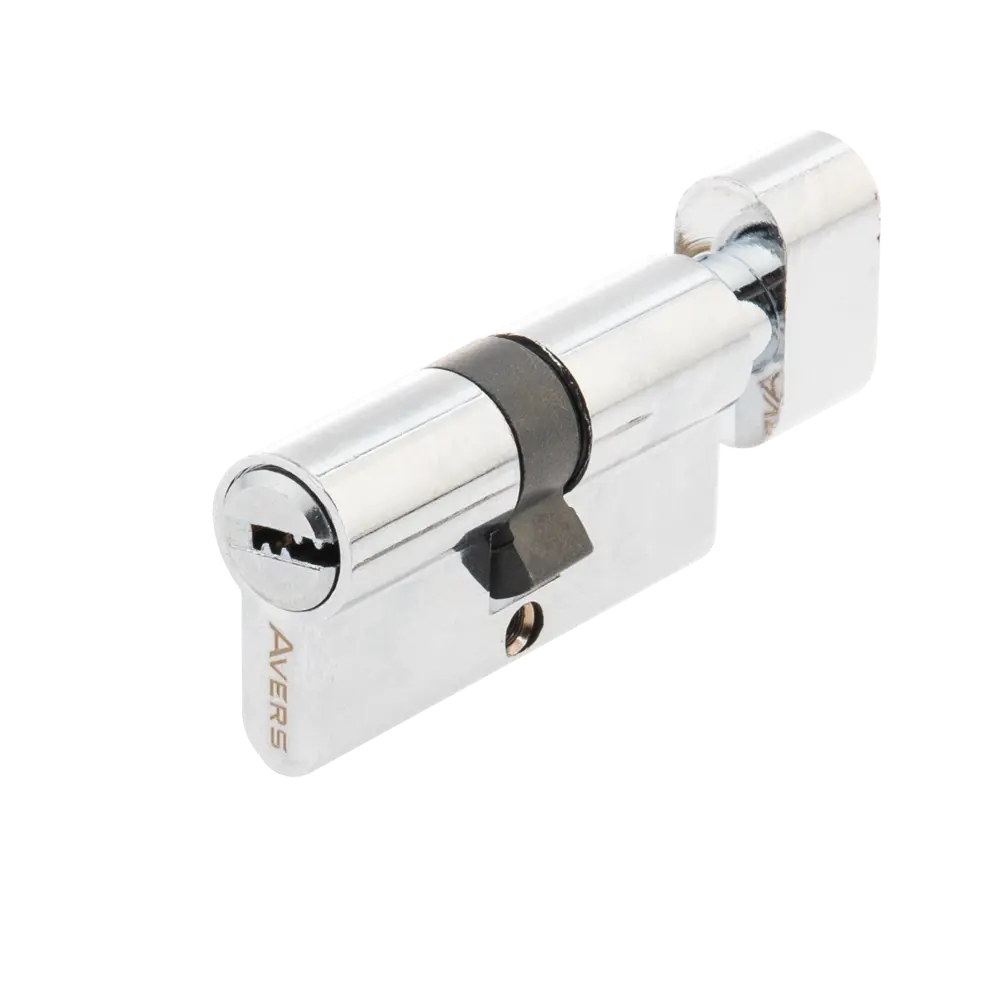 Цилиндр Avers ZM-60-C-CR, 60x17 мм, ключ/вертушка, цвет хром STLM-2074326