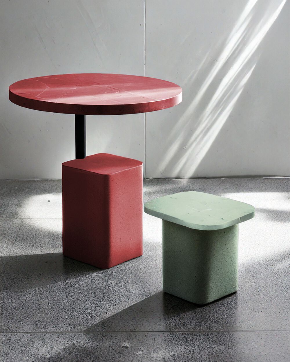 Высокий круглый журнальный столик с бетонным основанием Vela Arredamenti Арго ARCH-00093210 - Вид №5