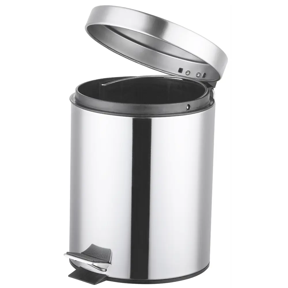 Контейнер для мусора для ванной KONSENSA Терни 5 л сталь цвет хром STLM-2094307 - Вид №2