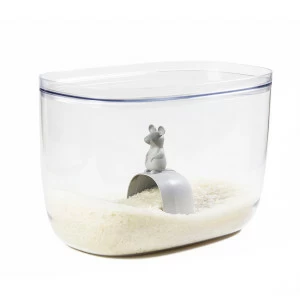 Банка с крышкой и мерной ложкой 7 л прозрачная Lucky Mouse QUALY  00-3872307 Прозрачный