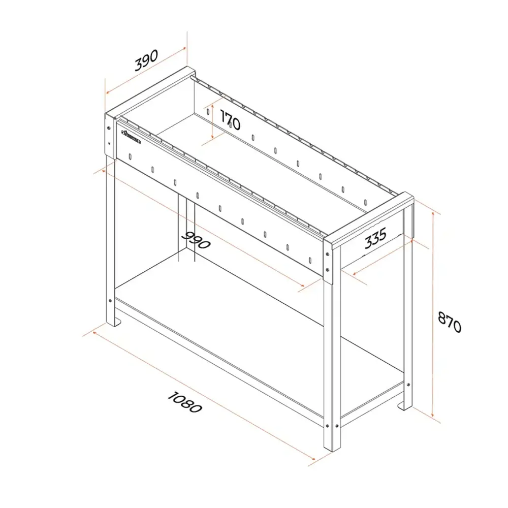 Мангал GRATAR Кавказ 100 - стационарная жаровня для идеального шашлыка 89358378 STLM-1432310 - Вид №4