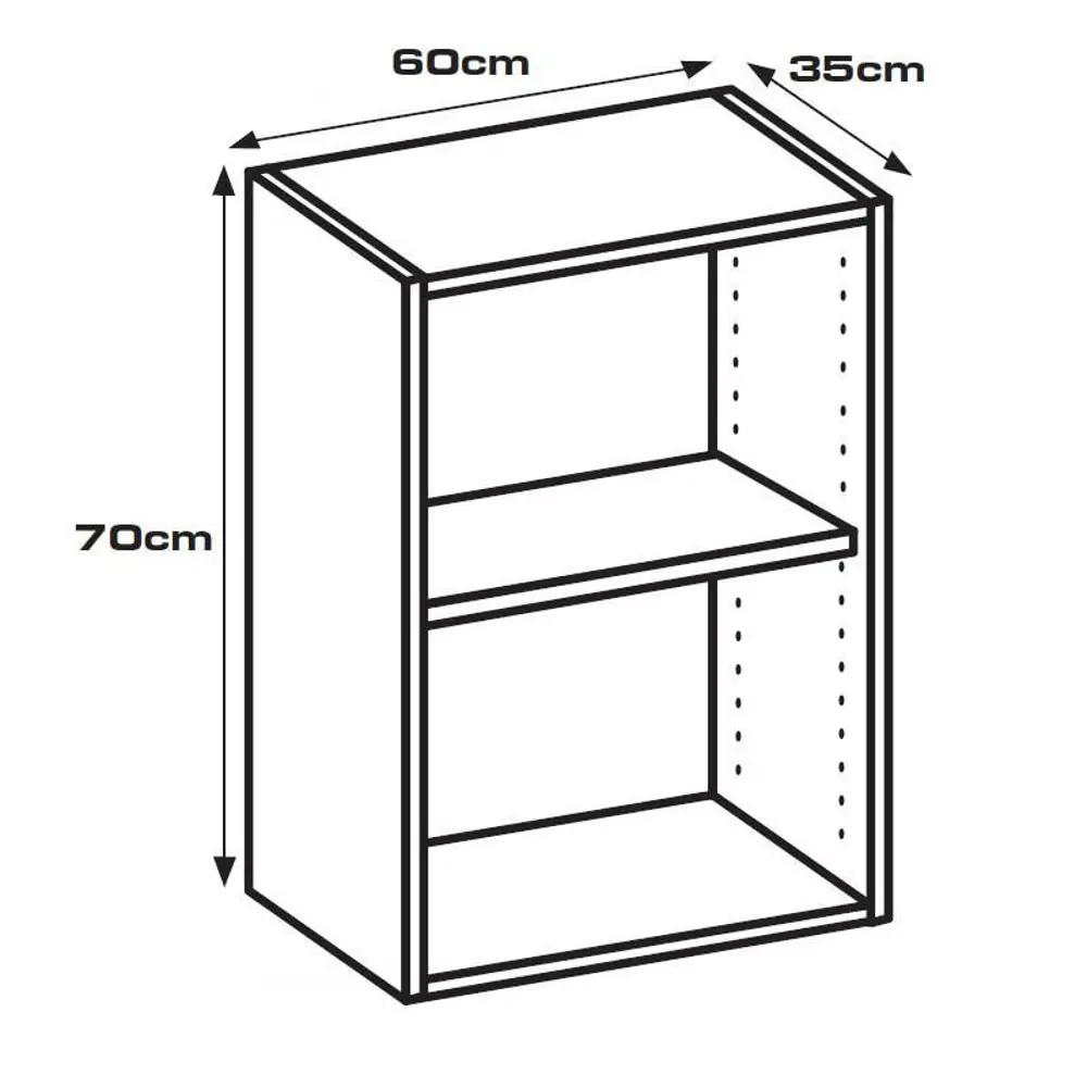 Каркас навесной 60x70x35 см, ЛДСП, цвет белый DELINIA STLM-2009379 - Вид №6
