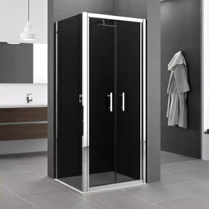 Душевой уголок 102x101 ZEPHYROS B+F Novellini ZEPHYROS с дымчатым серым стеклом