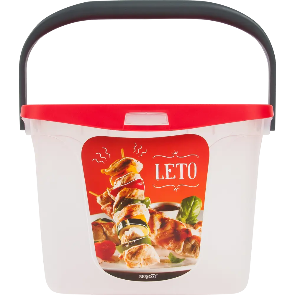 Контейнер для шашлыка Leto 6 л 28x19.6x20 см полипропилен цвет красный BEROSSI STLM-2031599 - Вид №2