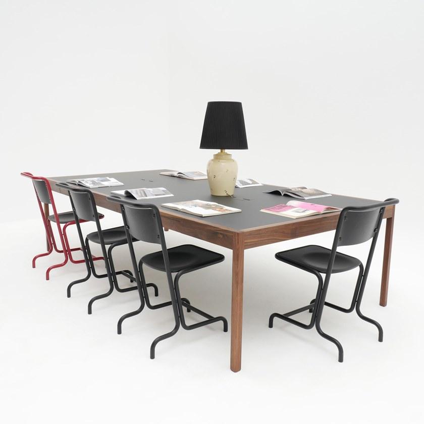 Atelier Haußmann Стул из стали и дерева с подставкой для ног sun-id-1353430 - Вид №6