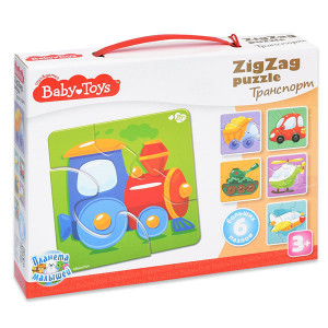 TD02502 BABY Пазлы макси ЗИГЗАГ "Транспорт", (18 эл.) Baby Toys