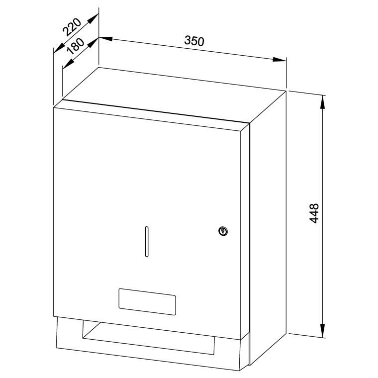 731460 Электронный диспенсер рулонов бумаги с питанием от трансформатора WP1500 WAGNER_EWAR A-LINE Wagner Ewar  - Вид №1