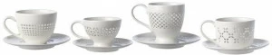 Pols Potten Набор фарфоровых чашек с блюдцем Pierced 230-400-470