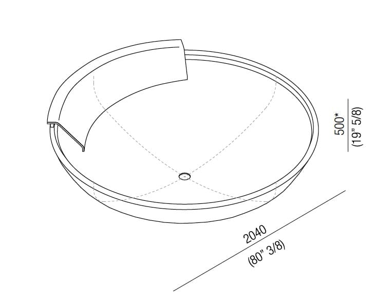 Круглая ванна из нержавеющей стали Agape UFO ARCH-00114142 - Вид №1