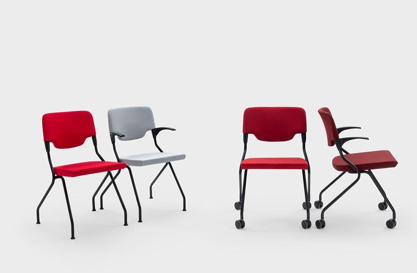 Viganò Стул из ткани с открытой спинкой на колесиках Madam collettività sun-id-1504758 - Вид №1