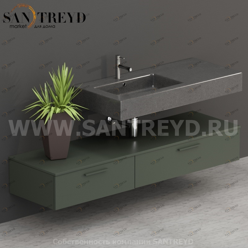 T17052FE2 Столешницы для использования в сочетании с тумбами и открытыми тумбами 170 см зеленая Globo ARREDO WOOD Италия Ceramica Globo