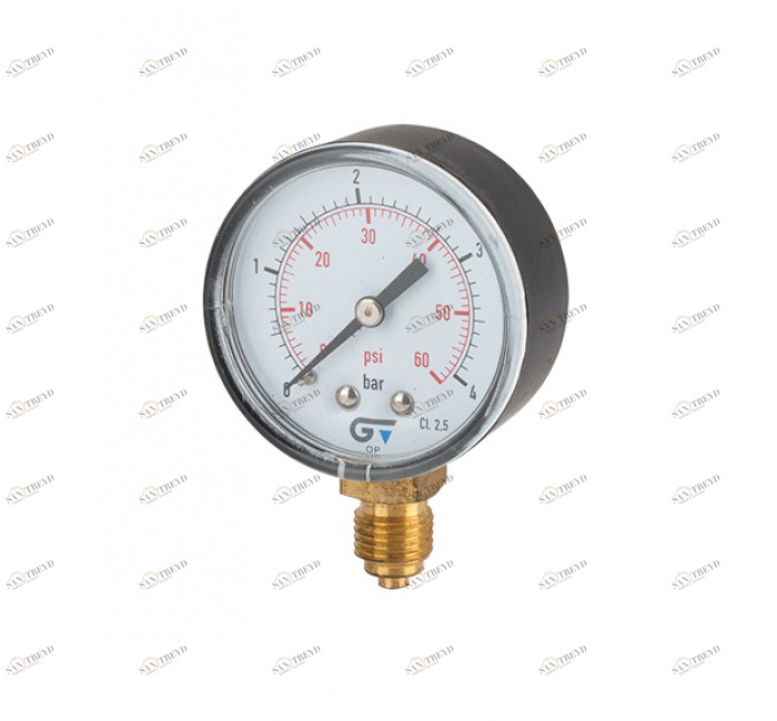 GENEBRE 3820 010 Манометр Ø 53, нижнее соединение, резьба BSP 