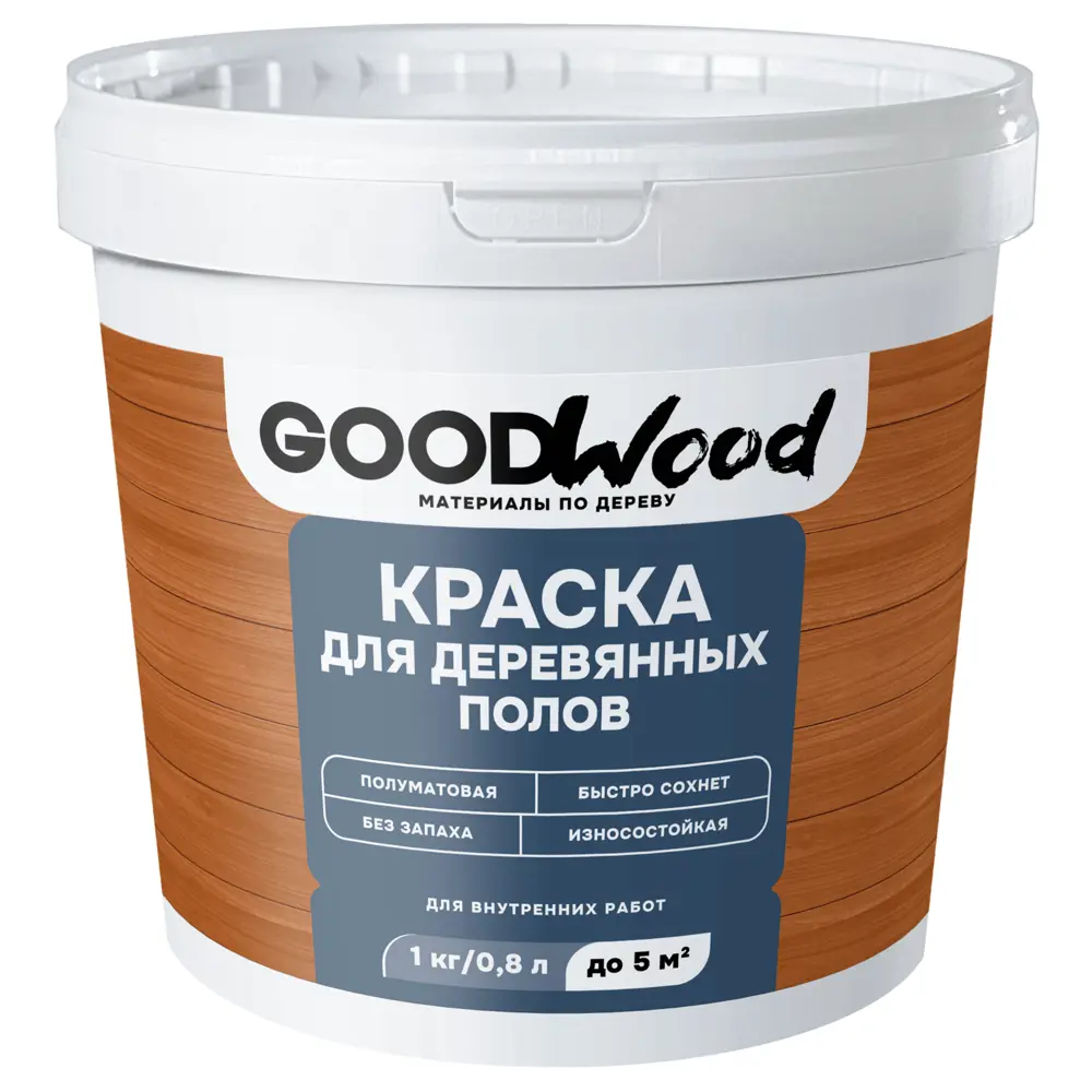 Краска для деревянных полов моющаяся Aquastrong матовая цвет прозрачный база C 1 кг STLM-2203540