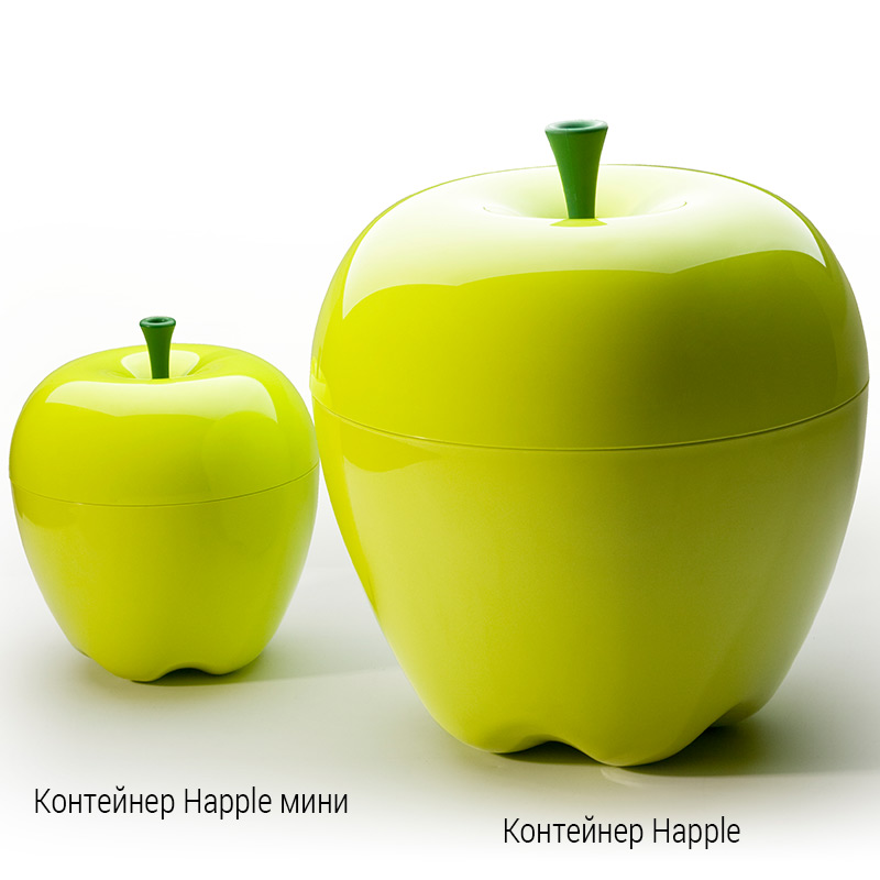 QL10034-GN Контейнер happle мини зеленый Qualy  - Вид №1