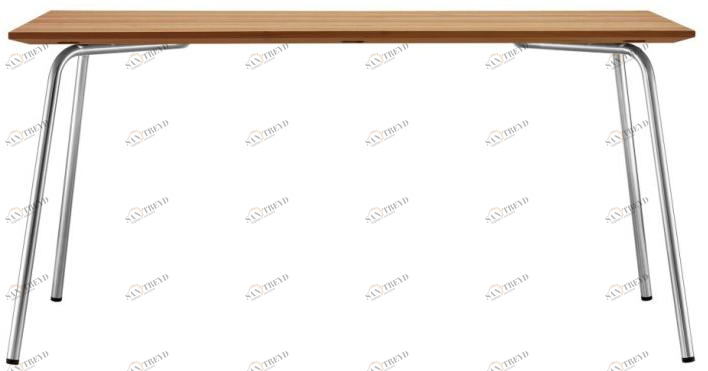 Thonet Прямоугольный садовый стол из стали и дерева S 1040 sun-id-1509249