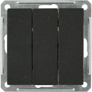 Выключатель Schneider Electric W59, 3 клавиши, черный бархат 13607696 STLM-2084817