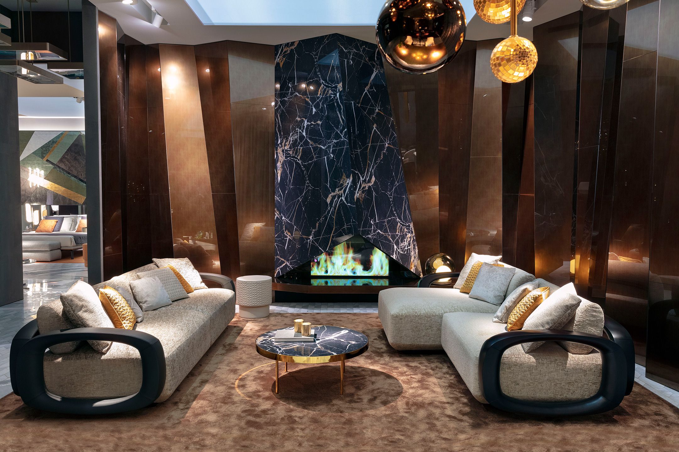 Тканевый диван с полуостровом Sicis LIBERTI ARCH-00107173 - Вид №3