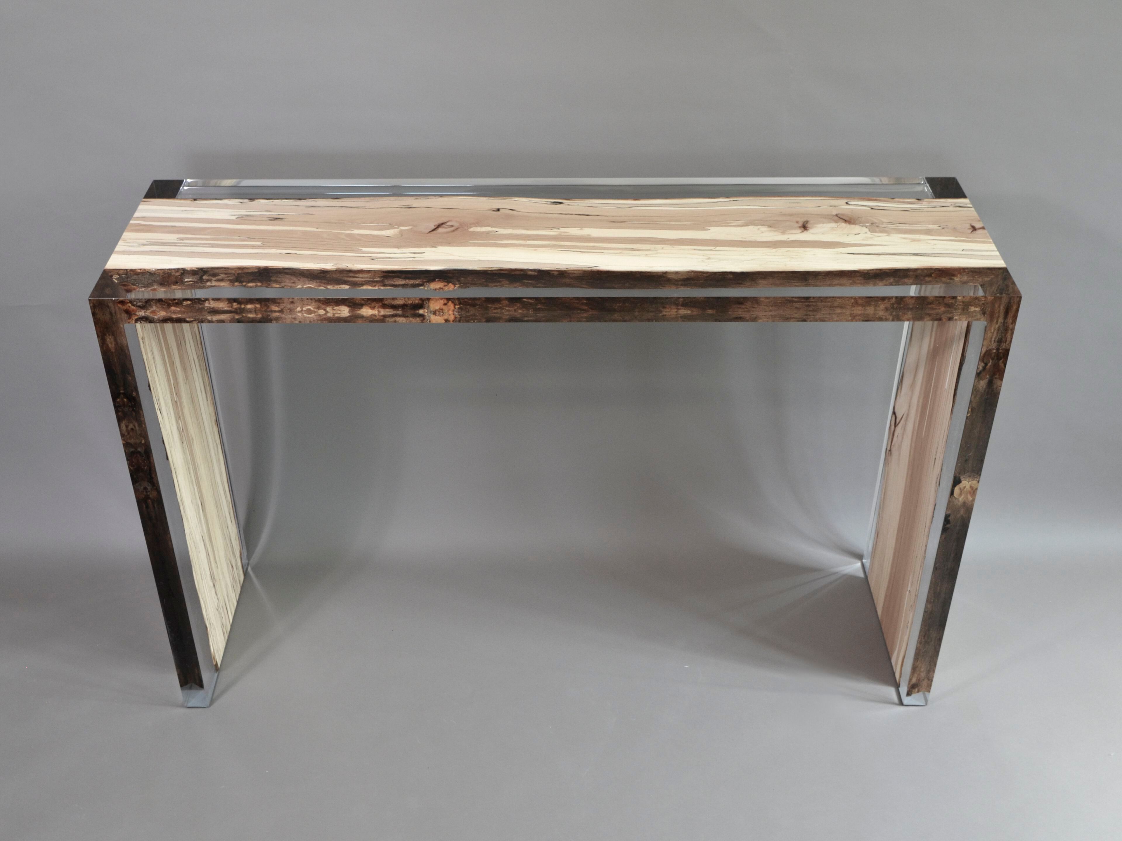 Прямоугольная консоль из массива дерева и смолы alcarol Fungi ARCH-00104320 - Вид №1