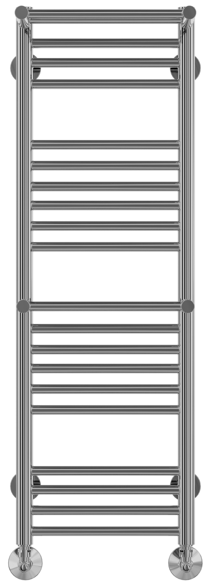 4660059582146 СТАНДАРТ Аврора c 2 полками П20 300х1010 (4+6+6+4) Полотенцесушитель TERMINUS RAL 9016 глянец - Вид №1