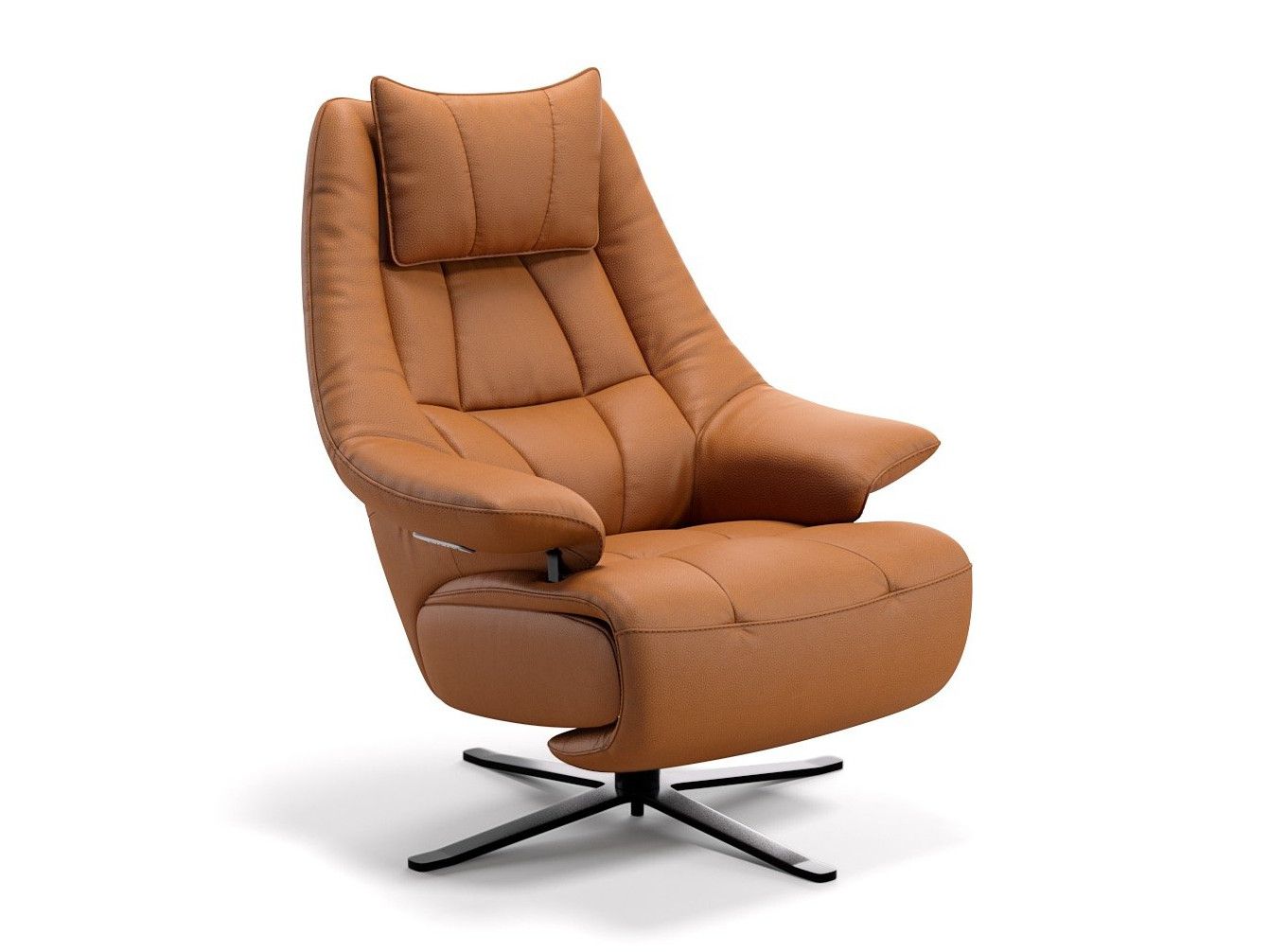 Кожаное вращающееся кресло с подлокотниками Sofanella FLORENCE ARCH-00065983 - Вид №1