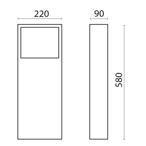 Светодиодный световой столб SIMES Cool square ARCH-00067244 - Вид №6