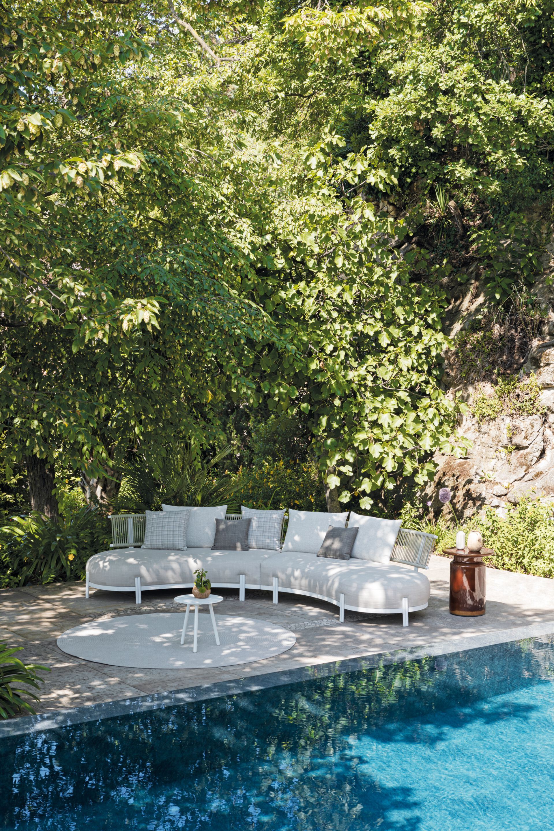 2-местный изогнутый тканевый садовый диван Atmosphera Лотос ARCH-00077238 - Вид №4