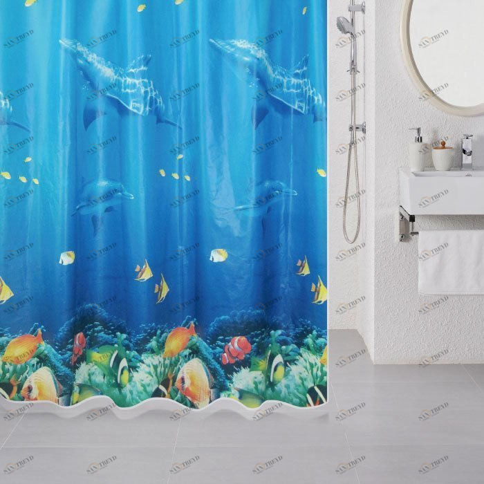 520V180M11 Milardo Ocean Floor Штора для ванной комнаты Ocean Floor Россия 