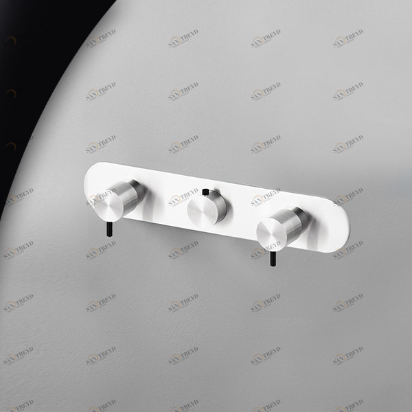 Термостат для душа глянцевая сталь с черной ручкой Toki Radomonte TKI60LCIL22