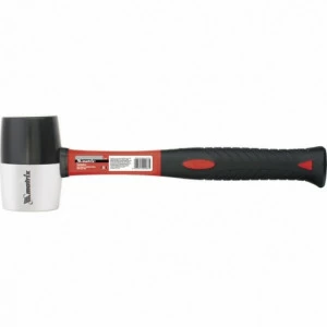 Киянка резиновая 450г черно-белая резина, фиберглассовая рукоятка MATRIX