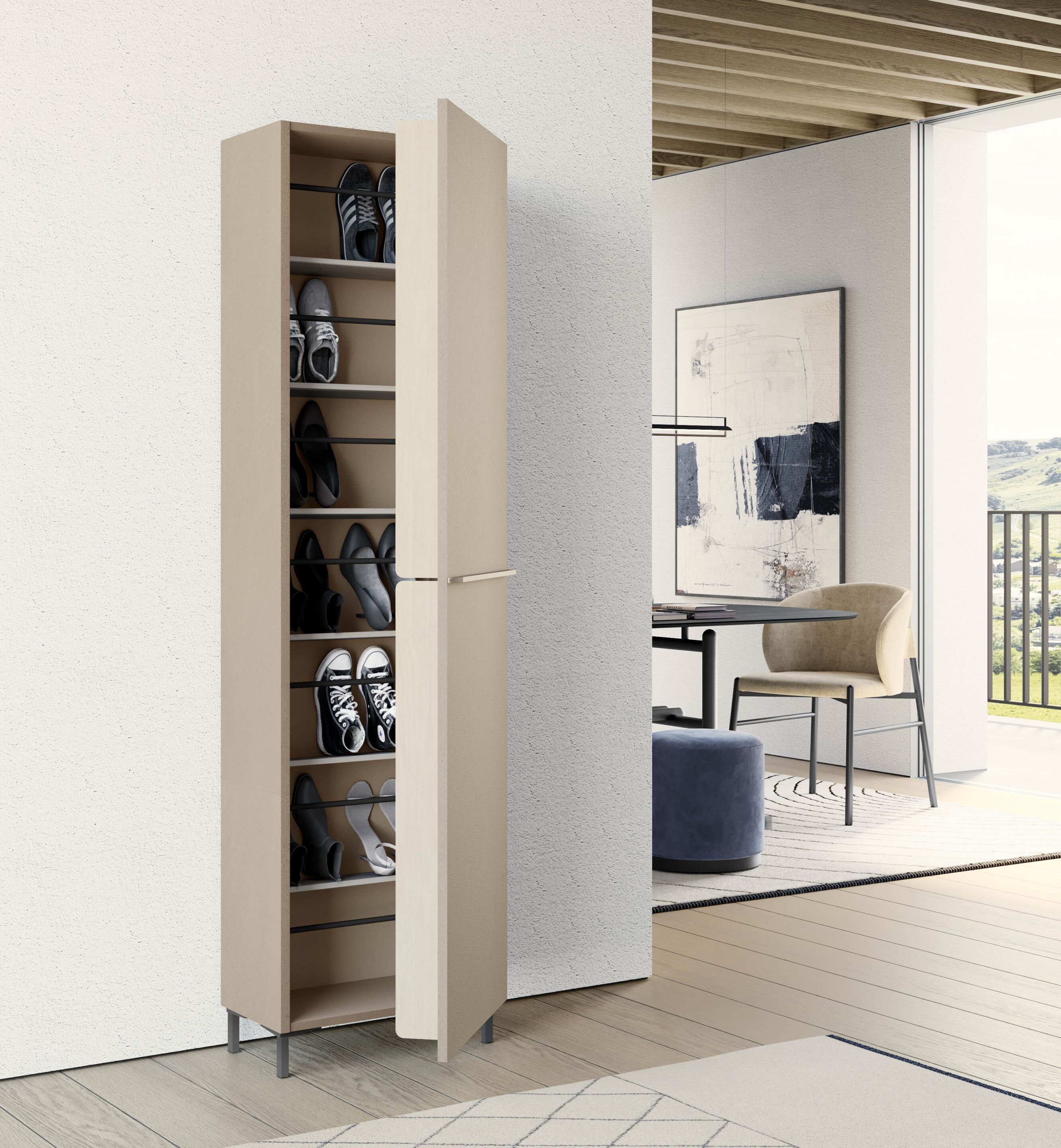 Шкаф для обуви с одной створкой Birex Linear ARCH-00120734 - Вид №1