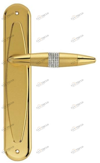 LINEA CALI' Ручка из хромированной латуни с кристаллами Swarovski® на пластине Havana mesh sun-id-1395129