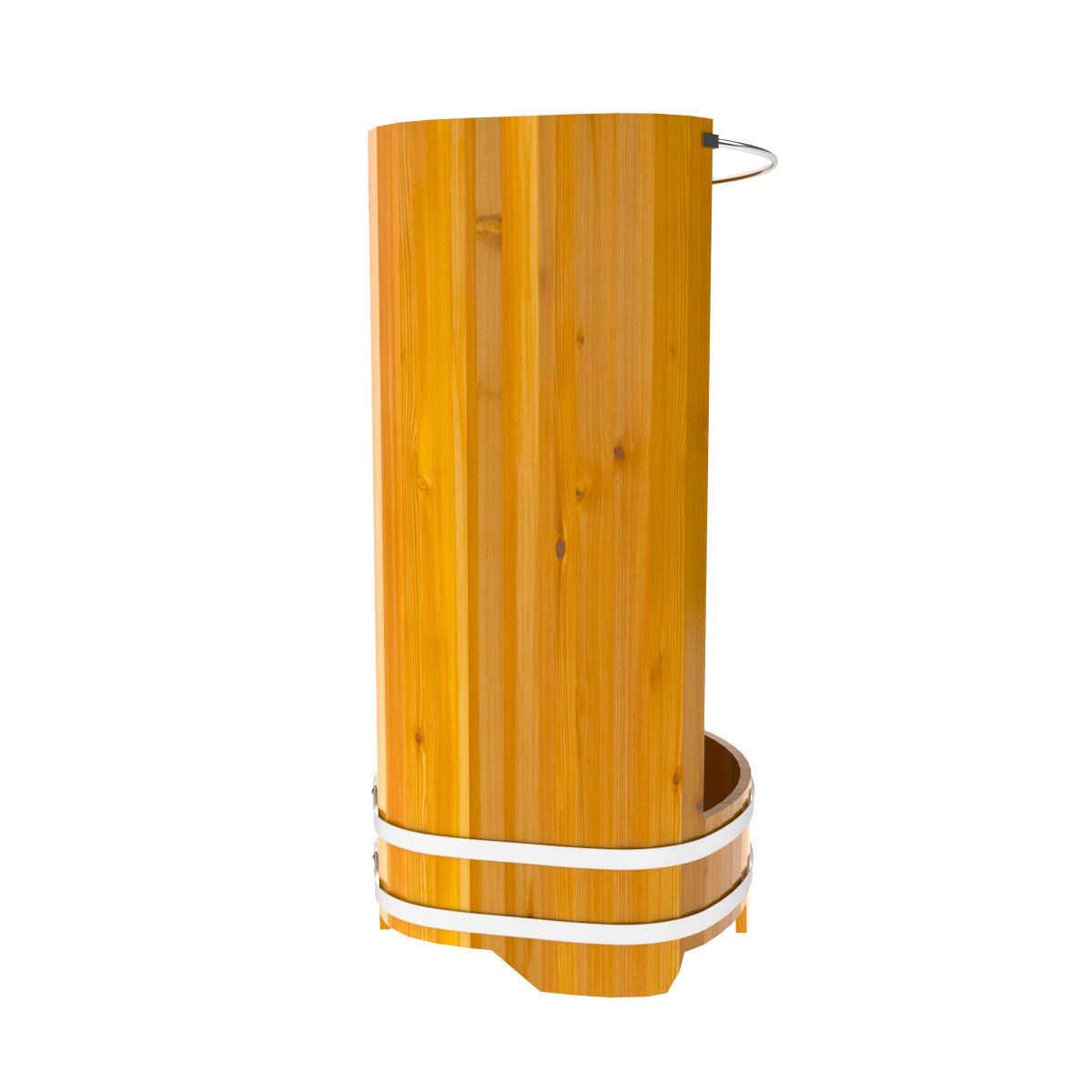 2215 Душевая кабина большая с держателем для шторки натуральная Рустик Alyarus  - Вид №1