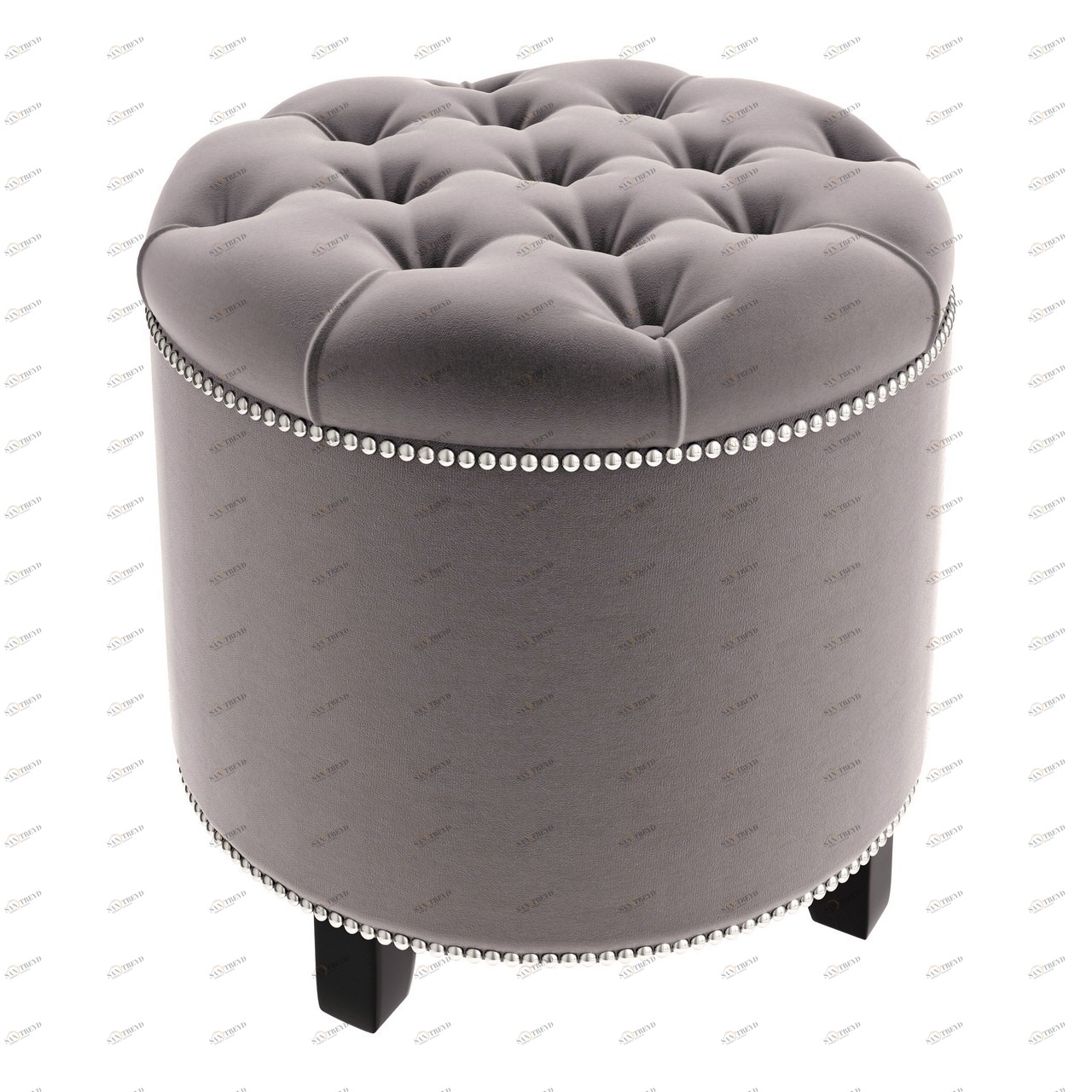 Пуф круглый MODENA серый PUSHA ДИЗАЙНЕРСКИЕ, PUSHA 061324 Серый 