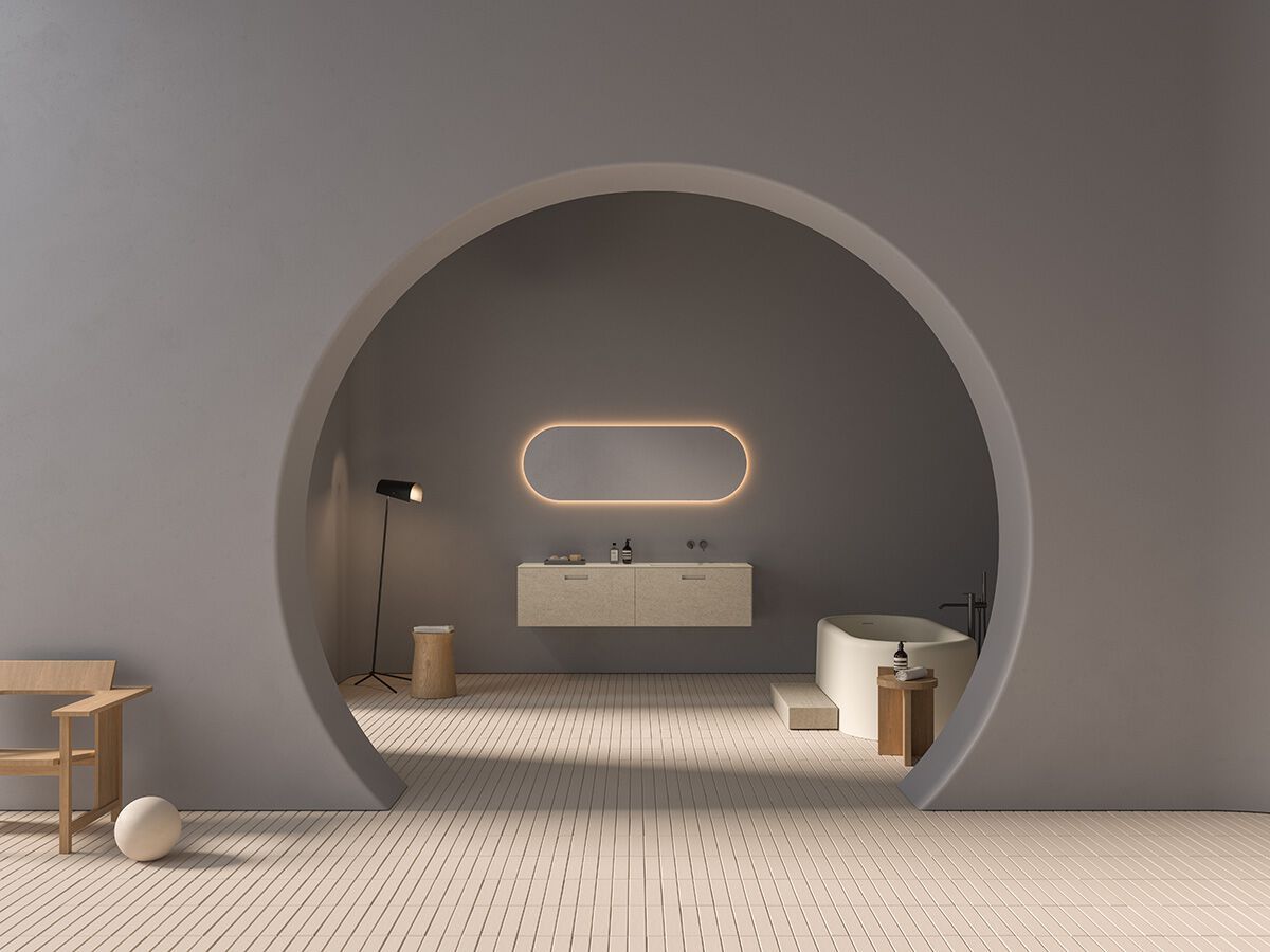 Овальная ванна в центре комнаты Inbani Ease ARCH-00070632 - Вид №1