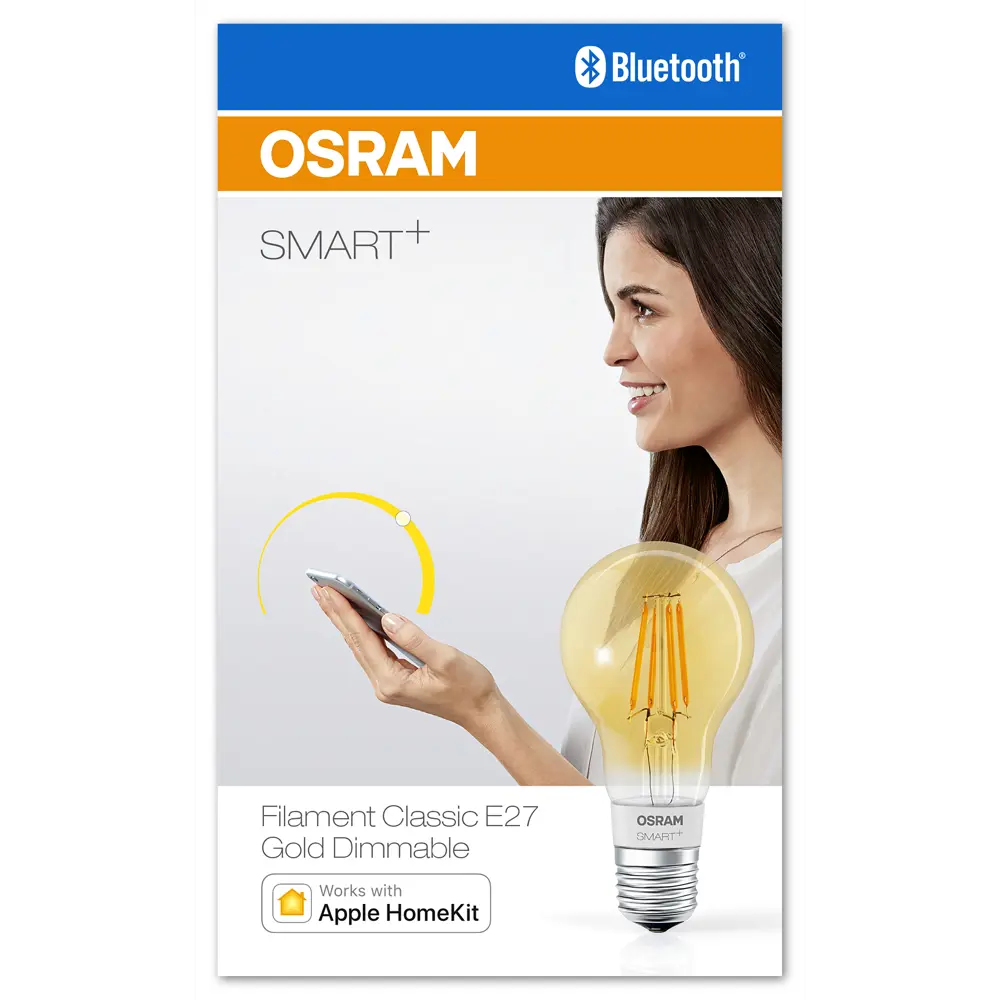 Лампа умная светодиодная Osram Smart Plus E27 220-240 В 5.5 Вт груша золотистая 600 лм, теплый белый свет LEDVANCE STLM-2207720 - Вид №4