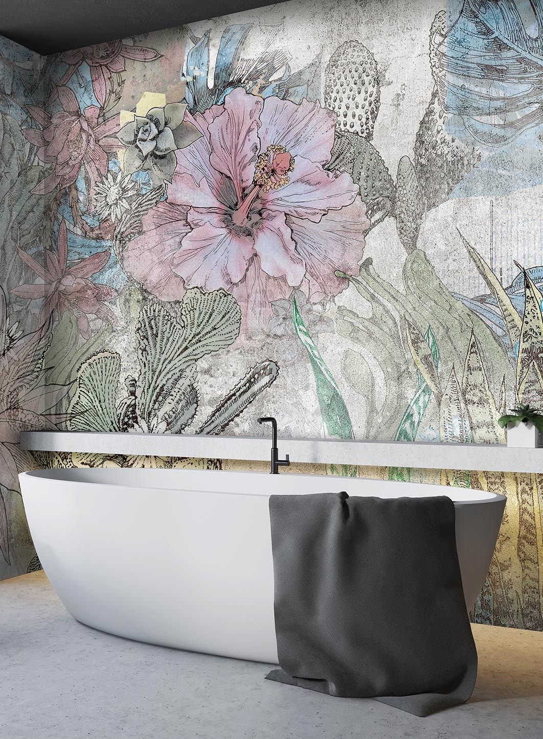 Тропические обои ПВХ бесплатно, ЭКО, моющиеся WallPepper окружающая среда ARCH-00104947 - Вид №1