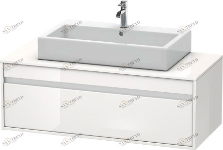 KT669602222 Ketho Тумбочка подвесная Белый глянцевый декор Duravit