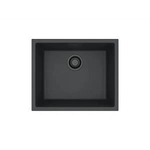 91662503 Мойка для кухни врезная Alveus 1150057 55x45 см глубина чаши 19.8 см искусственный камень цвет черный матовый STLM-1435317