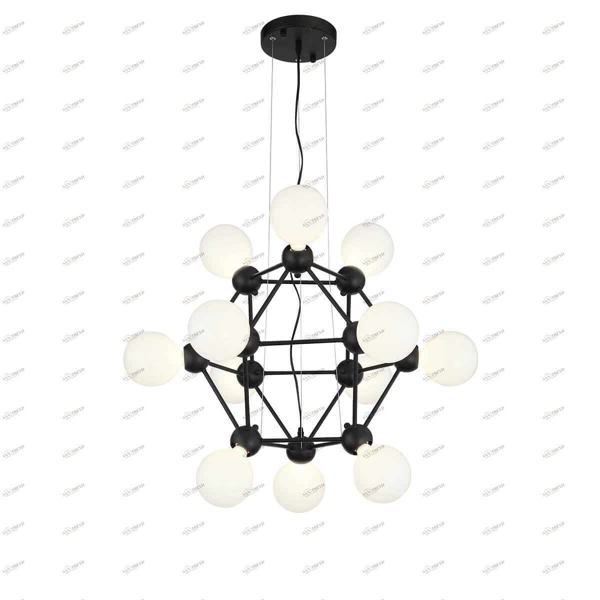 Люстра подвесная черная 12 ламп ST Luce Tavere SL412.403.12 ST LUCE ДИЗАЙНЕРСКИЕ, TAVERE 00-3834399 Черный 