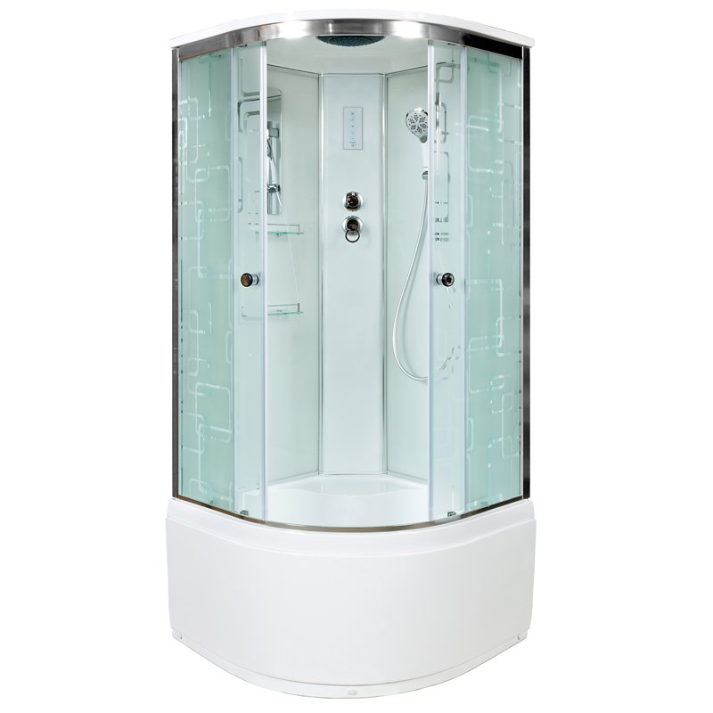 ЕМ2712 L N (без крыши) Душевая кабина DETO Серия ЕМ ЕМ4590 с электрикой (эл.)