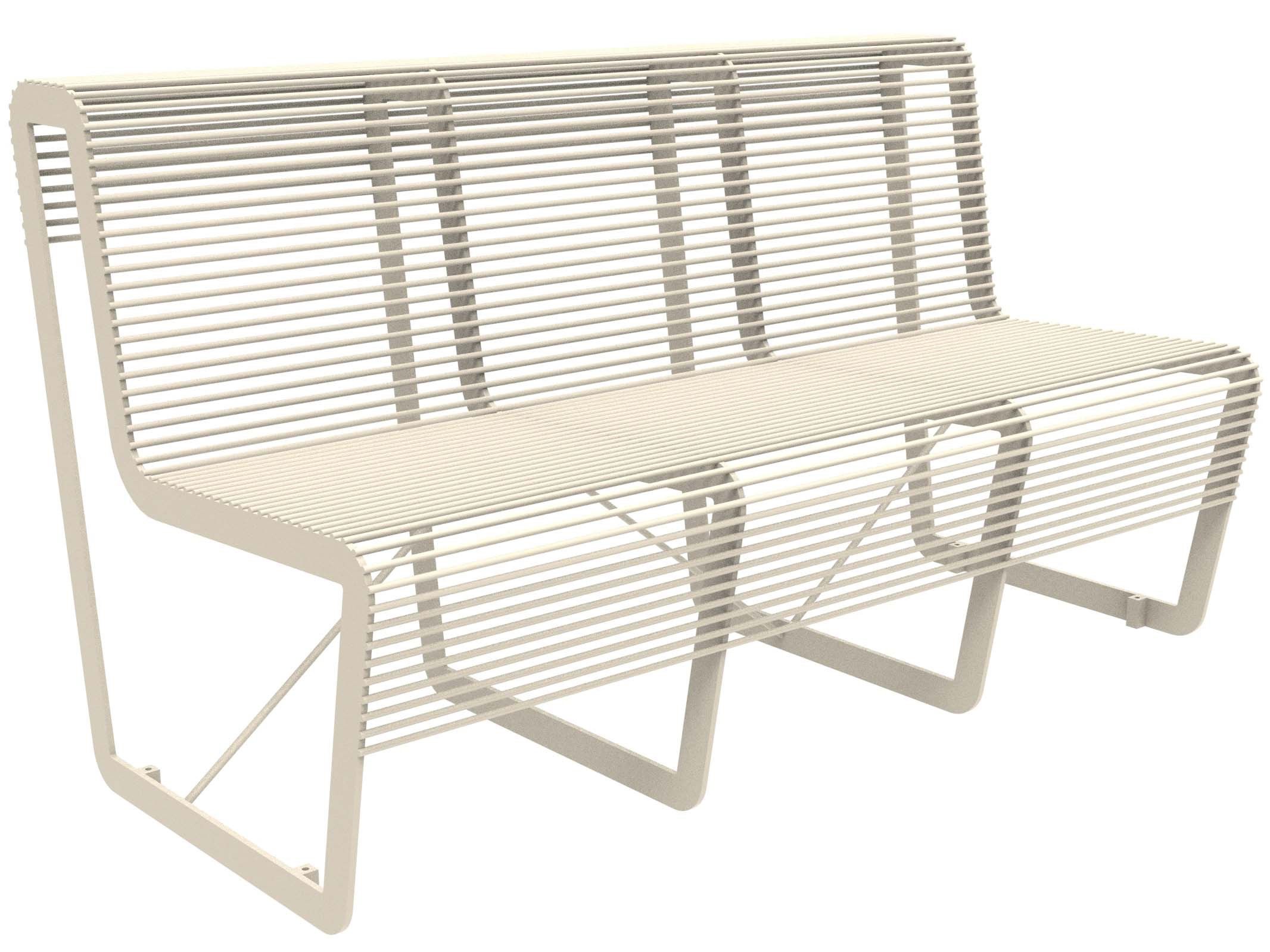 Оцинкованная стальная скамья со спинкой Lazzari Light ARCH-00099033 - Вид №2