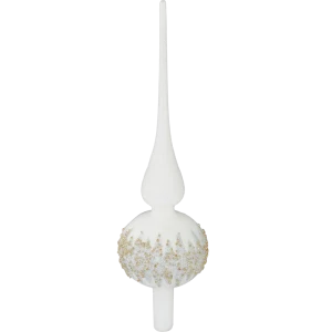 Верхушка на елку 31x8 см цвет белый