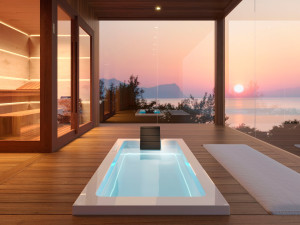 Прямоугольная ванна с гидромассажем