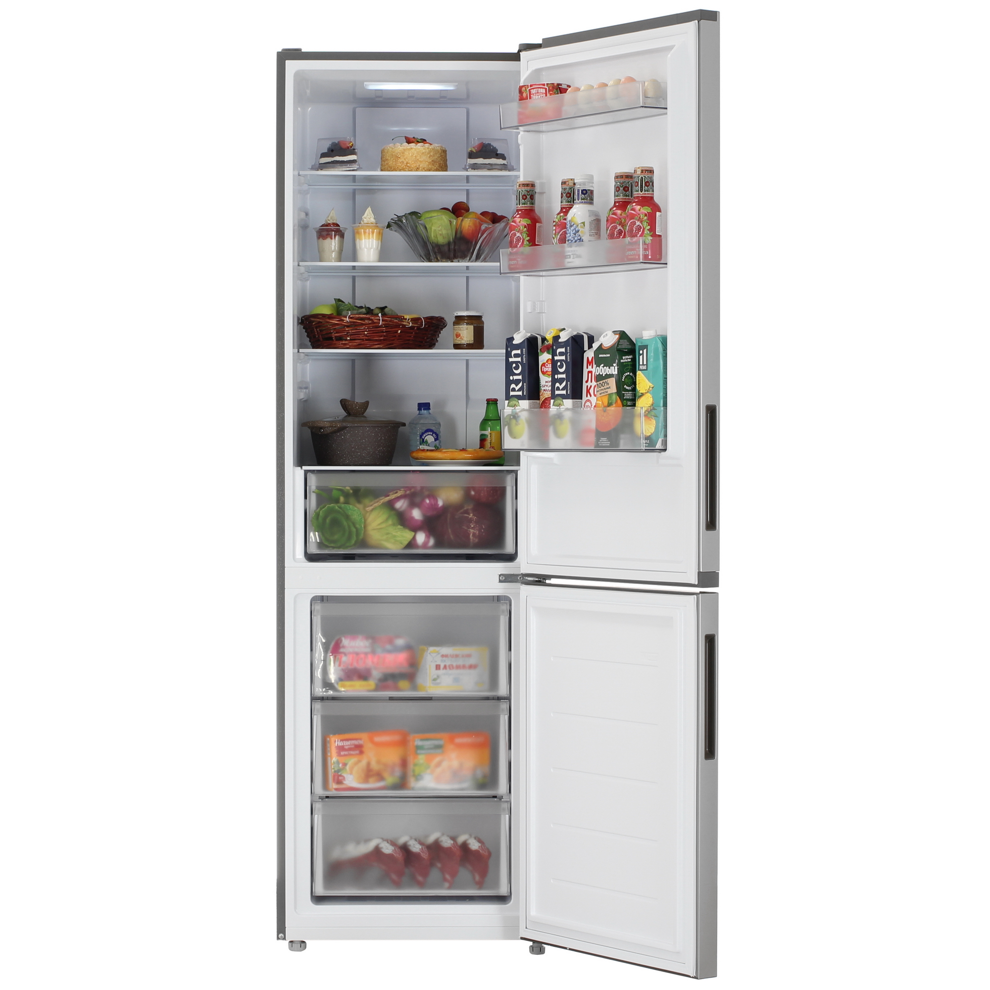 9248219 Холодильник с морозильником   Candy CFN6200SD серебристый STDN-0073195 - Вид №5