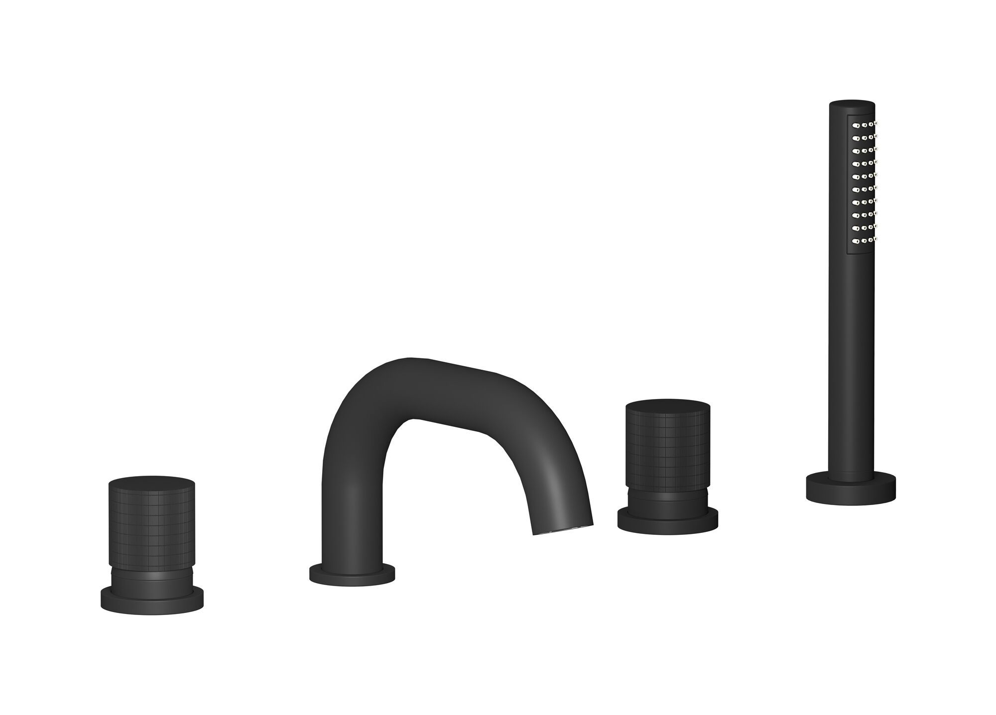 Смеситель для ванны с 4 отверстиями и ручным душем IB Gatsby ARCH-00091977 - Вид №4