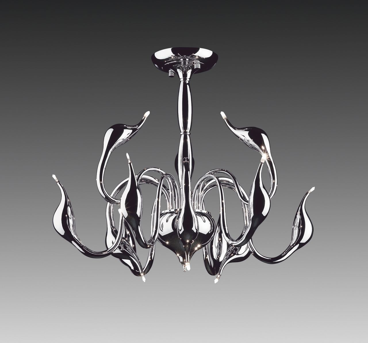 Потолочная люстра Lightstar Cigno Collo Ch 751024 LIGHTSTAR ДИЗАЙНЕРСКИЕ, CIGNO COLLO 058246 Хром  - Вид №2
