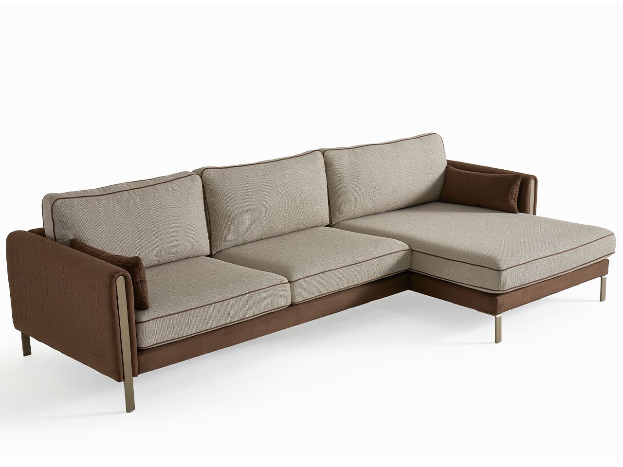Модульный тканевый диван с полуостровом NDESIGN Ezora ARCH-00084609 - Вид №1