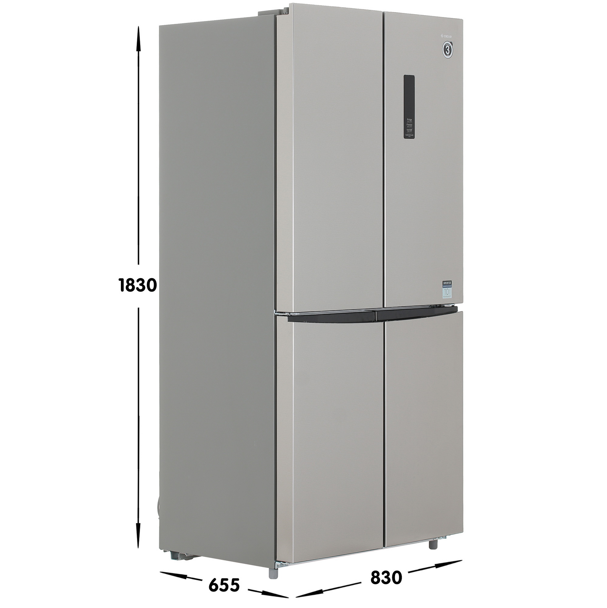 5426529 Холодильник многодверный   DEXP MCr4-43AKA серебристый STDN-0128304 - Вид №6